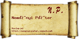 Neményi Péter névjegykártya
